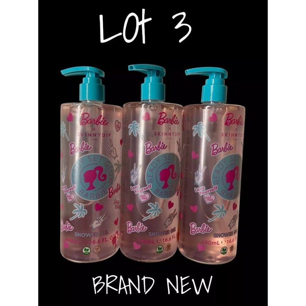 Barbie Shower Gel Bodywash Read Set Glow 16.6 Fl Oz Lot 3 Brand New